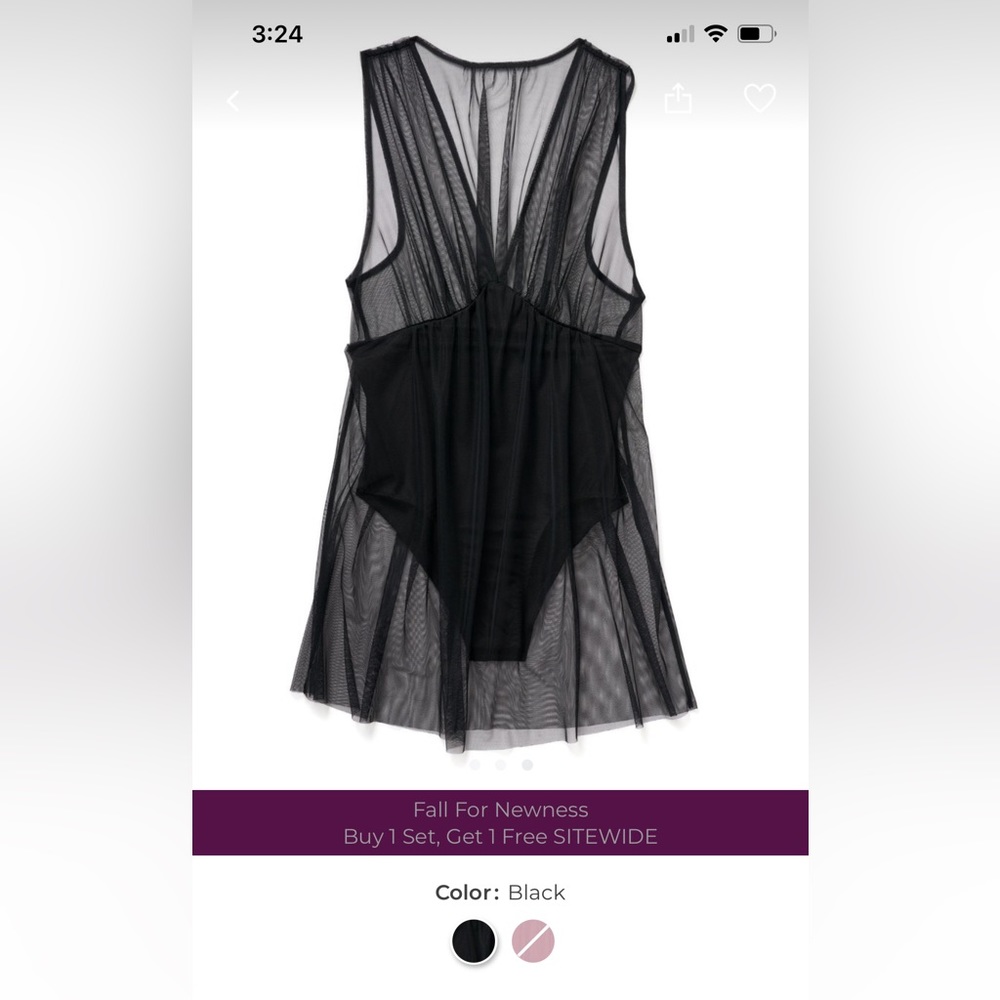Plus size Adore Me black lingerie